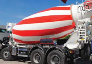 NCONMAC truck mixer drum standard view for efficient concrete mixing during transport